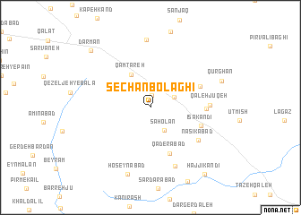 map of Sechān Bolāghī