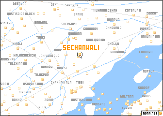 map of Sechānwāli