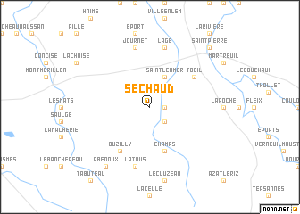 map of Séchaud