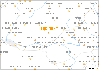 map of Sečianky