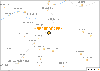 map of Secondcreek