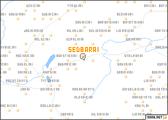 map of Šedbarai