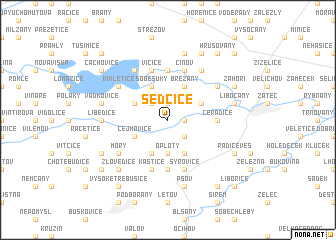 map of Sedčice