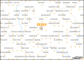 map of Sędek