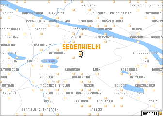 map of Sędeń Wielki