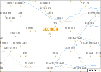 map of Sedinca
