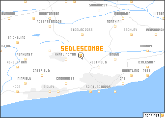 map of Sedlescombe