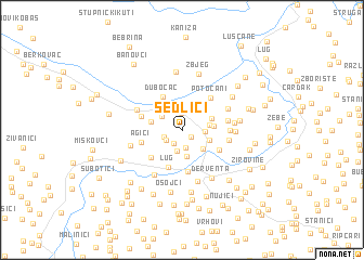 map of Sedlići