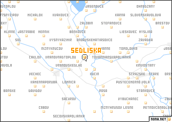 map of Sedliská