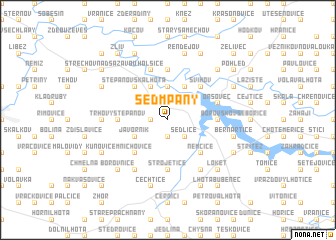 map of Sedmpány