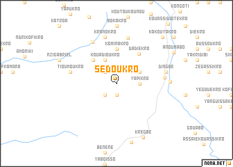 map of Sédoukro