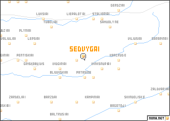 map of Šedvygai