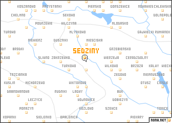 map of Sędziny