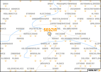 map of Sędzin