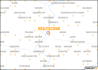 map of Sędziszowa