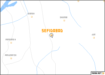 map of Sefīdābād