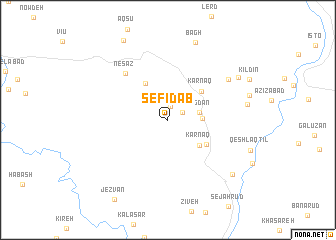 map of Sefīdāb