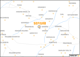 map of Sefīd Āb