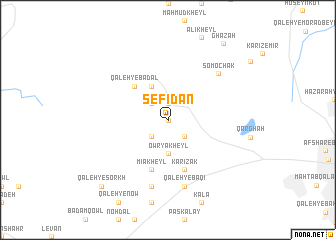 map of Sefīdān