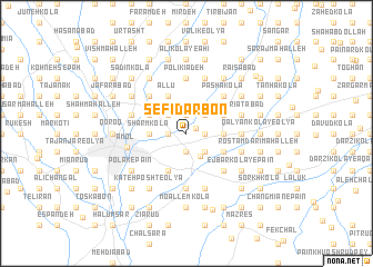 map of Sefīdārbon