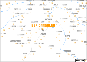 map of Sefīdār Goleh