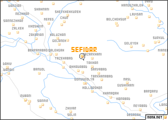 map of Sefīdār