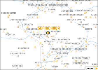 map of Sefīd Choqā