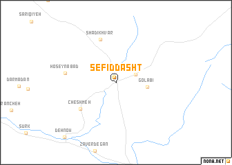 map of Sefīd Dasht