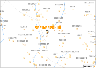 map of Sefīd Ebrāhīmī