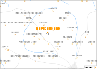 map of Sefīdehkesh