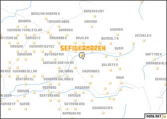 map of Sefīd Kamareh