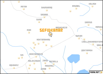 map of Sefīd Kamar