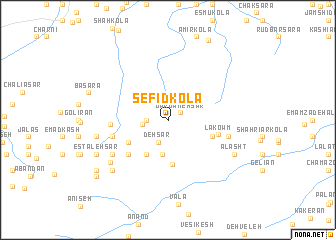 map of Sefīd Kolā