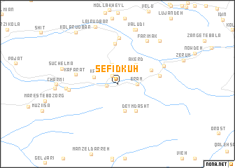 map of Sefīd Kūh