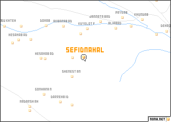 map of Sefīd Nahāl