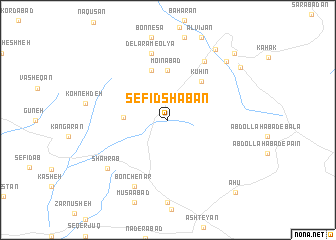 map of Sefīd Shabān