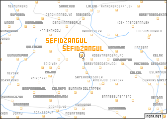 map of Sefīd Zangūl