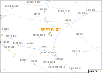 map of Seftejān