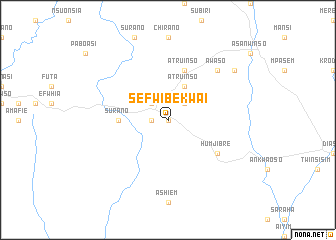 map of Sefwi Bekwai