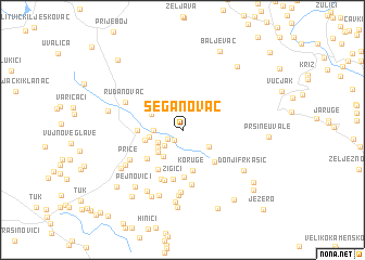 map of Šeganovac