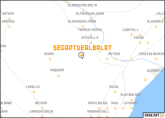 map of Segart de Albalat