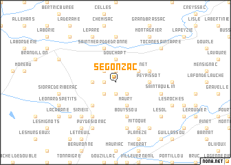 map of Ségonzac