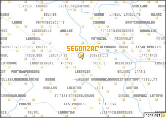 map of Segonzac