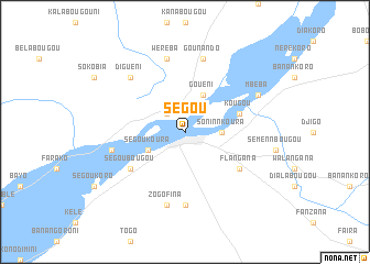 map of Ségou