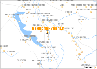 map of Seh Boneh-ye Bālā