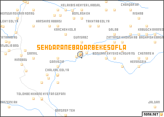 map of Seh Dārān-e Badarbek-e Soflá