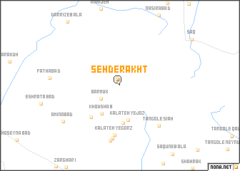 map of Seh Derakht