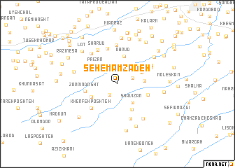 map of Seh Emāmzādeh