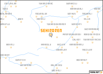 map of Şehirören