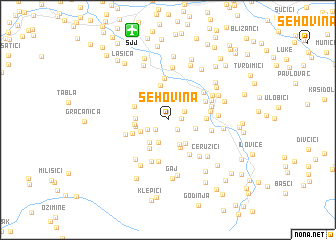 map of Šehovina